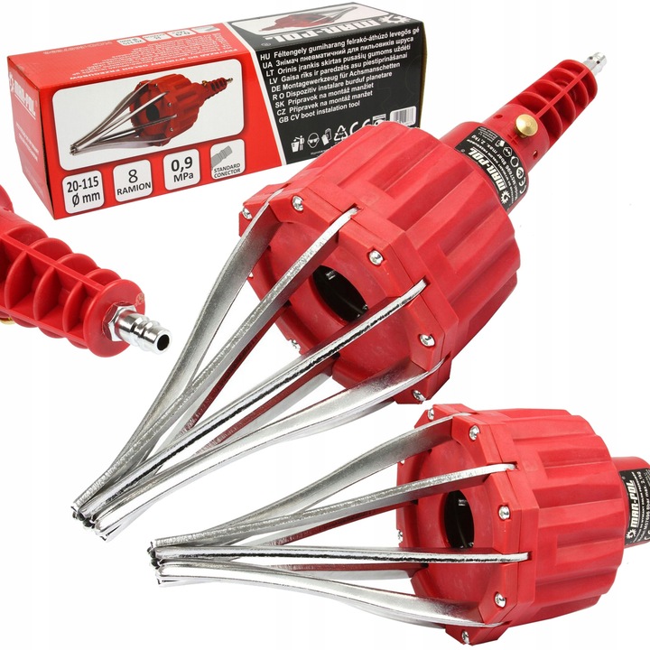 Scula profesionala pneumatica pentru montajul protectiilor articulare, 20-115mm, 8 ramuri, Mar-pol