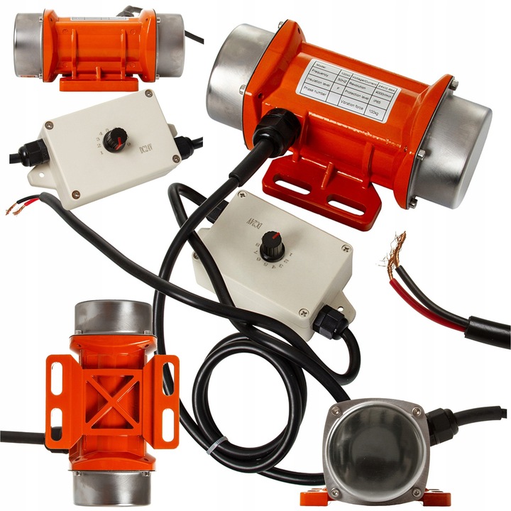 Motor electric de vibratie Mar-pol, 24V, 100W, 4000 rpm, 19x11.1x8.5cm, set