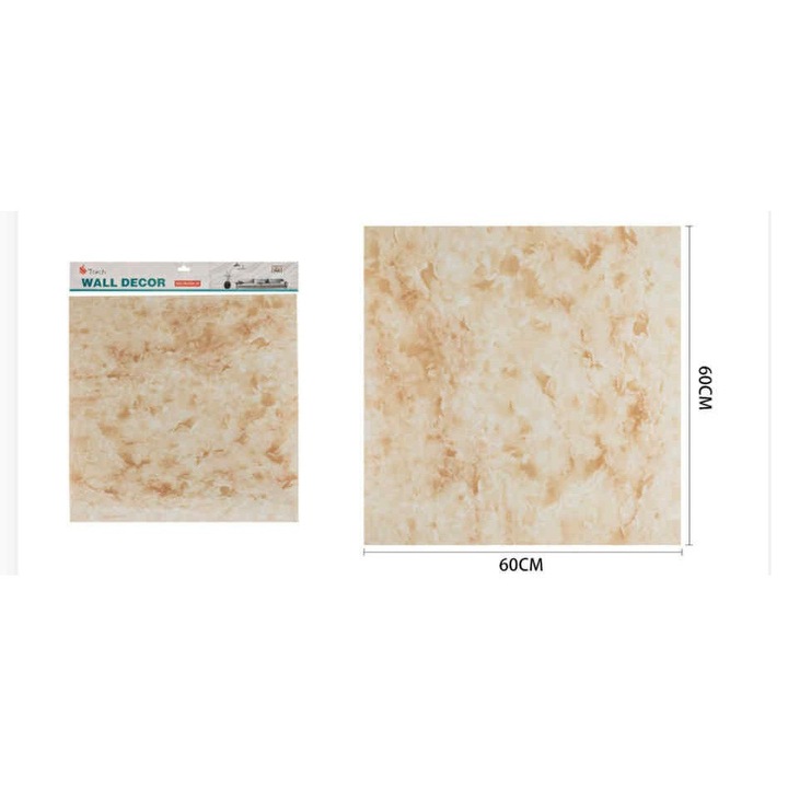 Prémium Bézs Márványmintás Öntapadós Csempematrica 60cm x 60cm