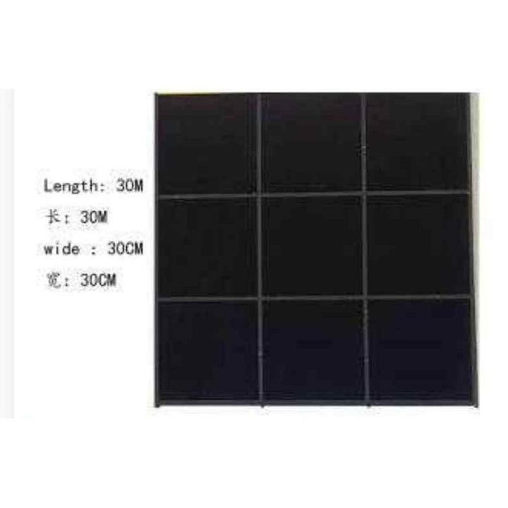 Prémium Fekete Négyzetmintás Öntapadós Fali Matrica 30cm x 30cm