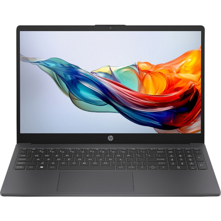 Laptop HP 15-fc0045nq 15.6 inch, AMD Ryzen 3 7320U pana la 4.1 GHz, 8GB DDR4, 1TB SSD, AMD Radeon, FreeDOS 3.0, Gri