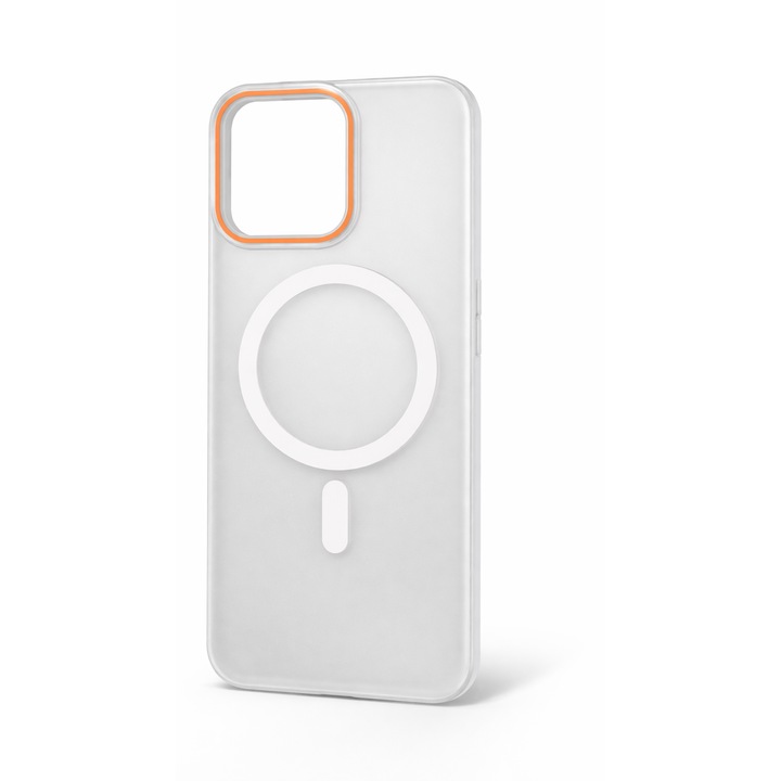 Husa de protectie ultra subtire compatibila MagSafe pentru Oppo Reno 14F, transparenta