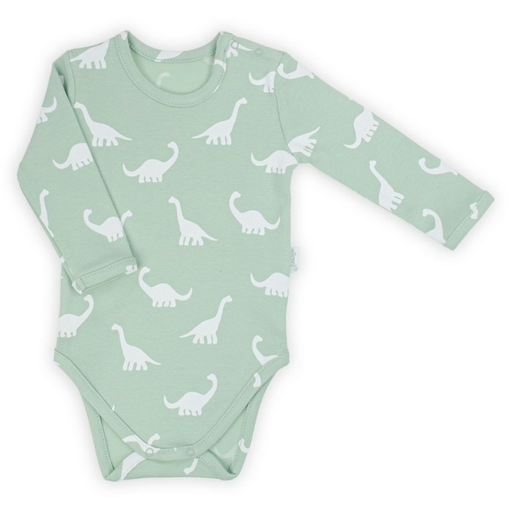 NICOL pamut body, olívazöld, Zöld