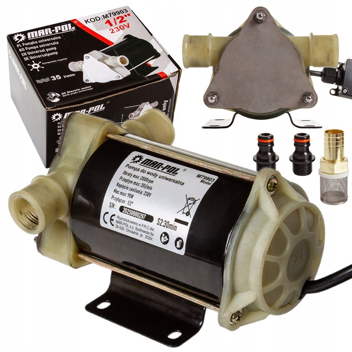 Pompa universala pentru apa si ulei, Mar-pol, 1/2", 230V, 35l/min, 90W