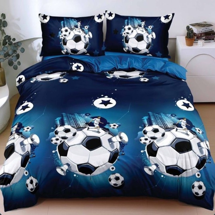 Dupla ágyneműgarnitúra, szatén pamut, 220 x 230 cm, 4 részes, többszínű, Casa de Vis, A50-695