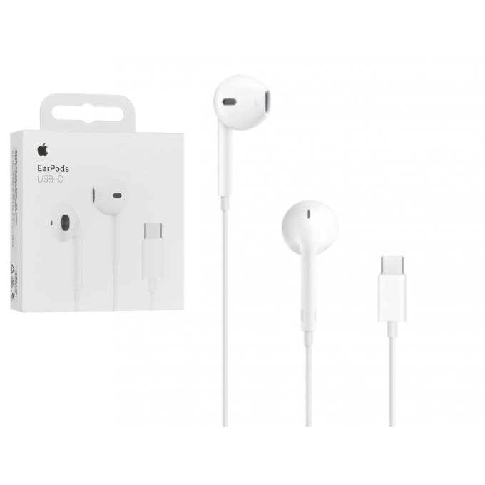 Casti In-Ear cu Fir Handsfree USB-C Apple EarPods, Alb Cutie Originala