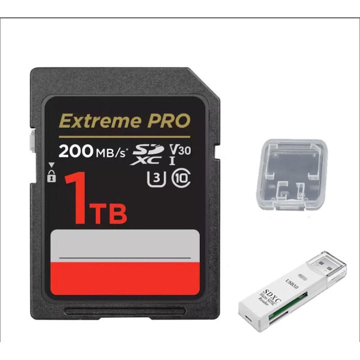 Card de memorie 1TB SDXC SanDisk Extreme, viteze 190MB/s citire, 140MB/s scriere, V30