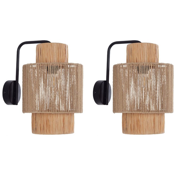 Natúr falilámpa kétdarabos szettben Jamma