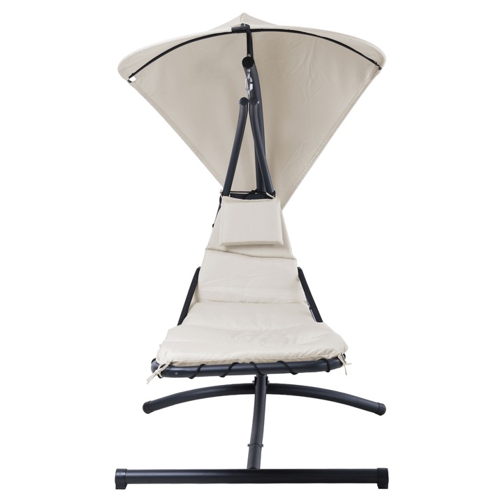 Leagan gradina/terasa, Maison Mex ADONIS, L.188 l.137 H.202 cm, negru/bej