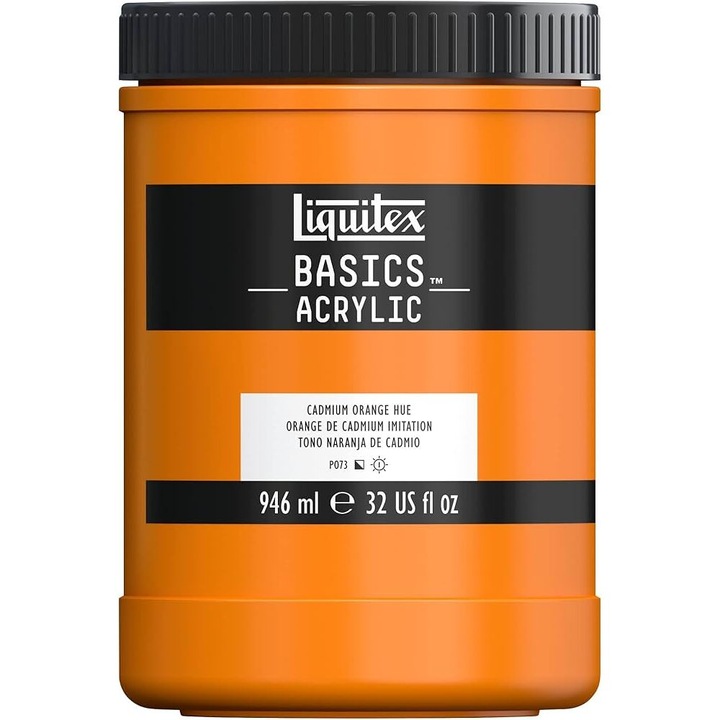 Culoare acrilica Liquitex Basics, 946 ml, Cadmim Orange Hue - 45621