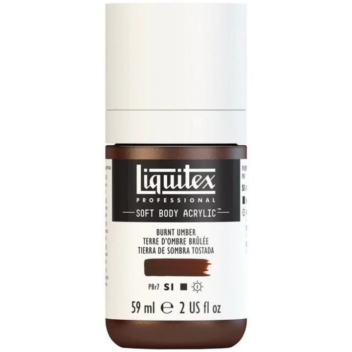 Culoare acrilica Liquitex, SOFT BODY 59 ml, Burnt umber S1