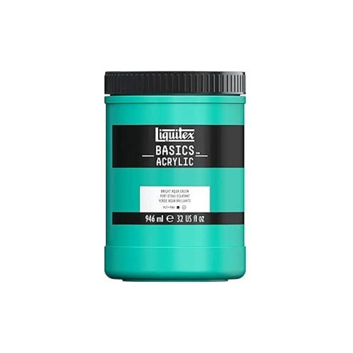 Culoare acrilica, Liquitex Basics, 946 ml, Bright Aqua Green - 031857