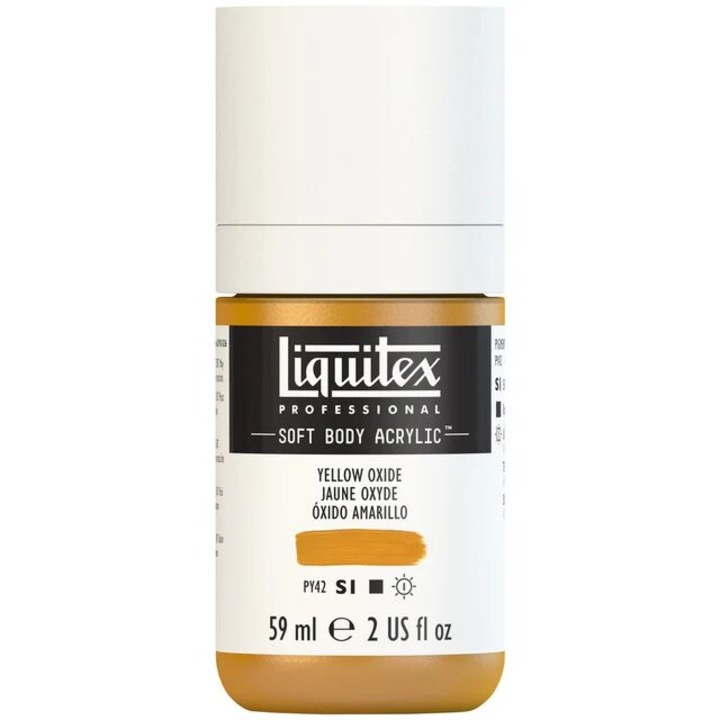 Culoare acrilica Liquitex, SOFT BODY 59 ml, Yellow oxide S1