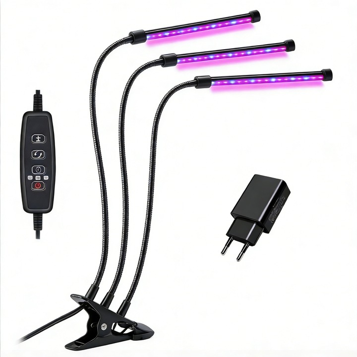 Lumini pentru cresterea plantelor de interior, lumini Wioleta pentru plante de interior, amplificare a luminii cu temporizator, lumina ultravioleta pentru plante, lumini pentru plante de interior