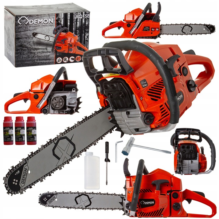Fierastraie cu lant Demon RQ-58, 2,2 KM, 38 cm, set cu 3x ulei 100ml