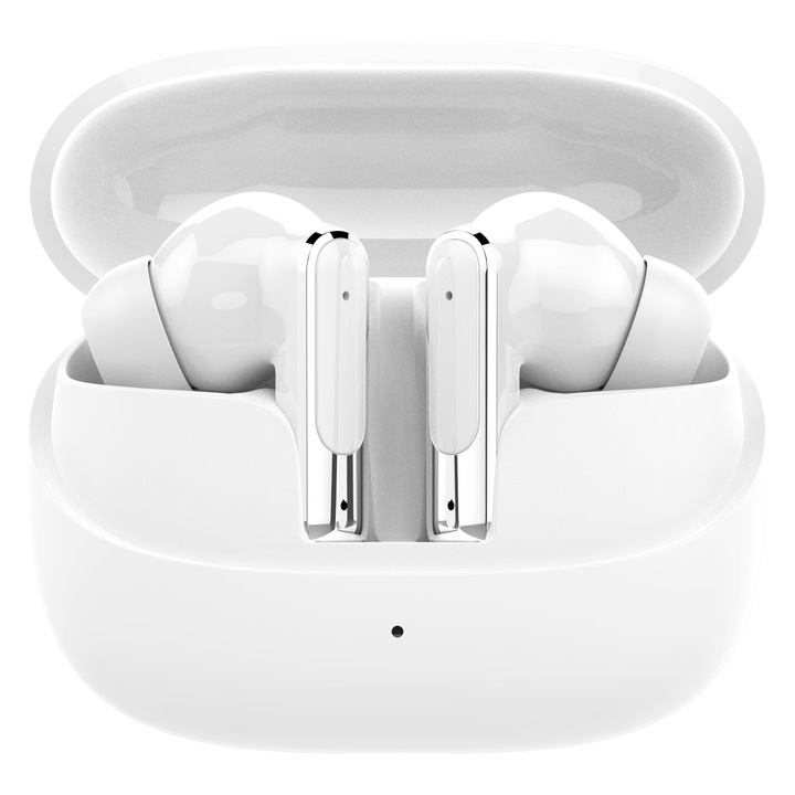Vezeték nélküli fejhallgató zajszűréssel, Bluetooth fejhallgató, In-ear vezeték nélküli, Hi-Fi hangzás, 33 óra üzemidő, HD hangminőségű mikrofon, Érintésvezérlés, IPX4, Bluetooth 5.3, Univerzális kompatibilitás, fehér