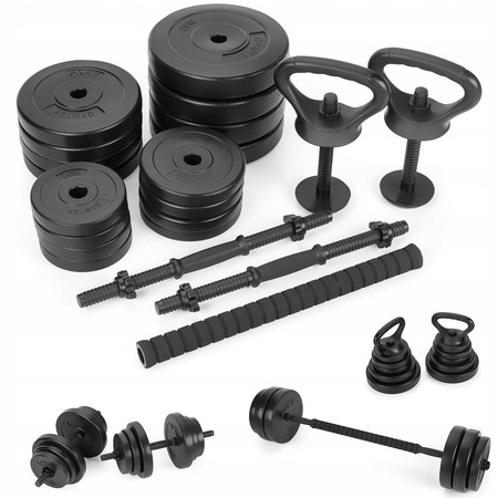 Set greutati 3 in 1 haltere si kettlebell Gymtek, greutati reglabile ...