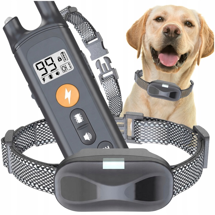 Zgarda electrica pentru dresaj caini ZAM, 800m, impermeabila, negru, 10-70cm