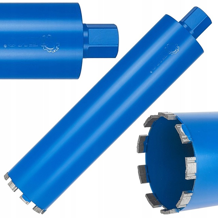 Set otvornice diamantate Geko 102mm, 450mm, 9 segmente, 1,1/4", pentru beton