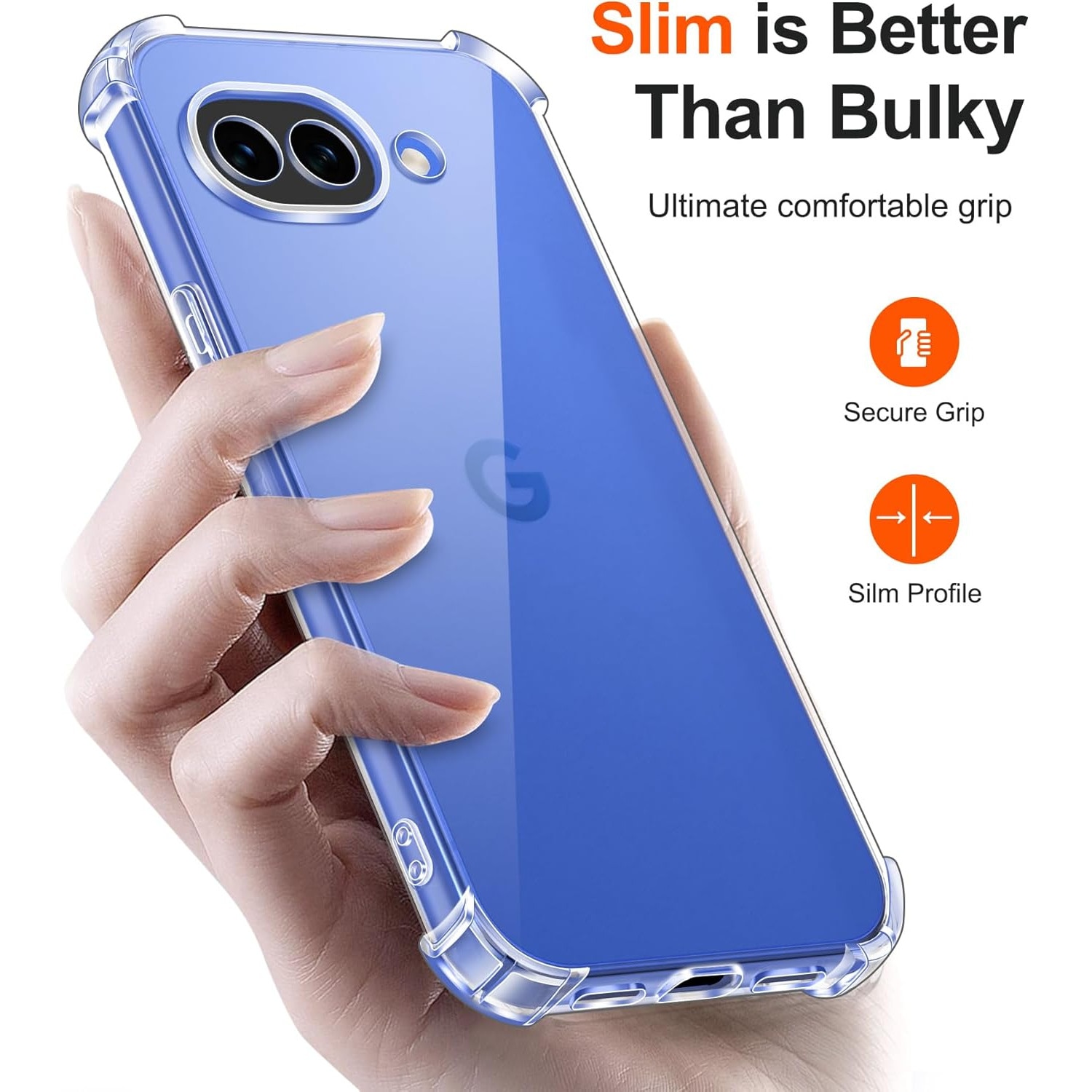 Husa pentru Google Pixel 10a Slim Anti-Shock 1.5mm reinforced 4 corners, transparenta