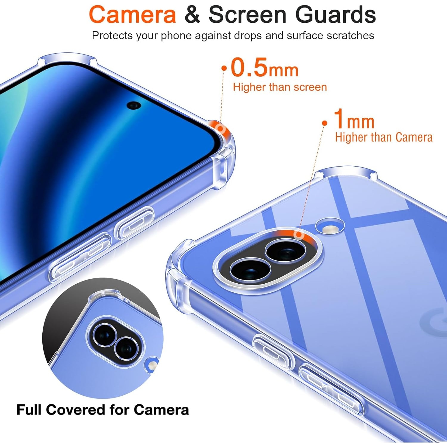 Husa pentru Google Pixel 10a Slim Anti-Shock 1.5mm reinforced 4 corners, transparenta