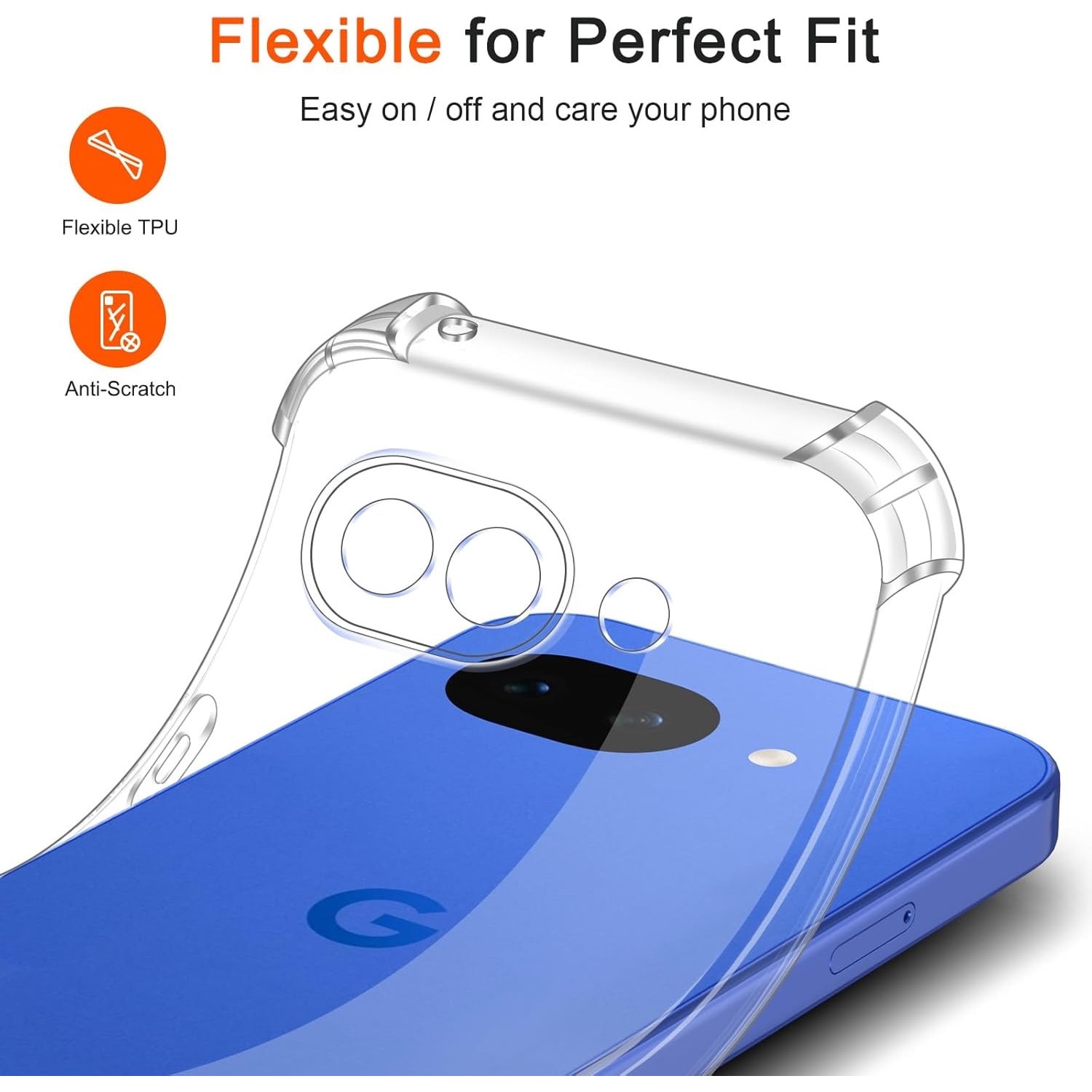 Husa pentru Google Pixel 10a Slim Anti-Shock 1.5mm reinforced 4 corners, transparenta