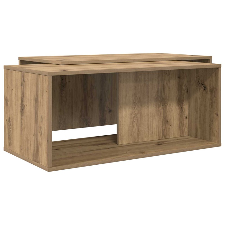 Комплект кафе vidaXL, маса 2 pcs Дъб Инженерно дърво