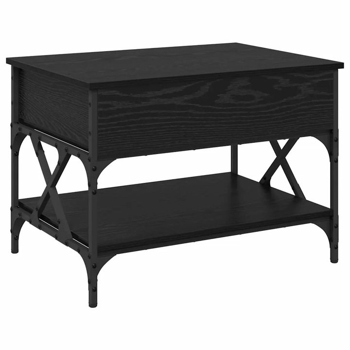 Масичка за кафе vidaXL, Черния дъб 70x50x50см Инженерно дърво