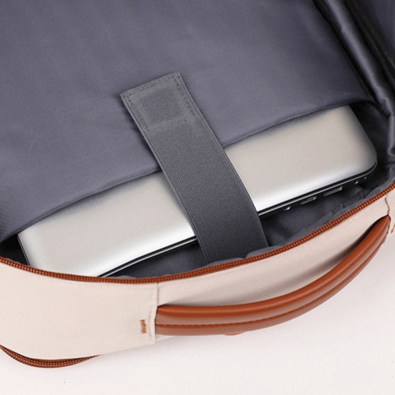 Rucsac, Aiorber, husa pentru laptop, incarcare USB, rezistent la stropire, design cu separare uscat/umed, maner de transport, 31 x 12 x 42 cm, rezistent la stropire, tesatura Oxford, roz