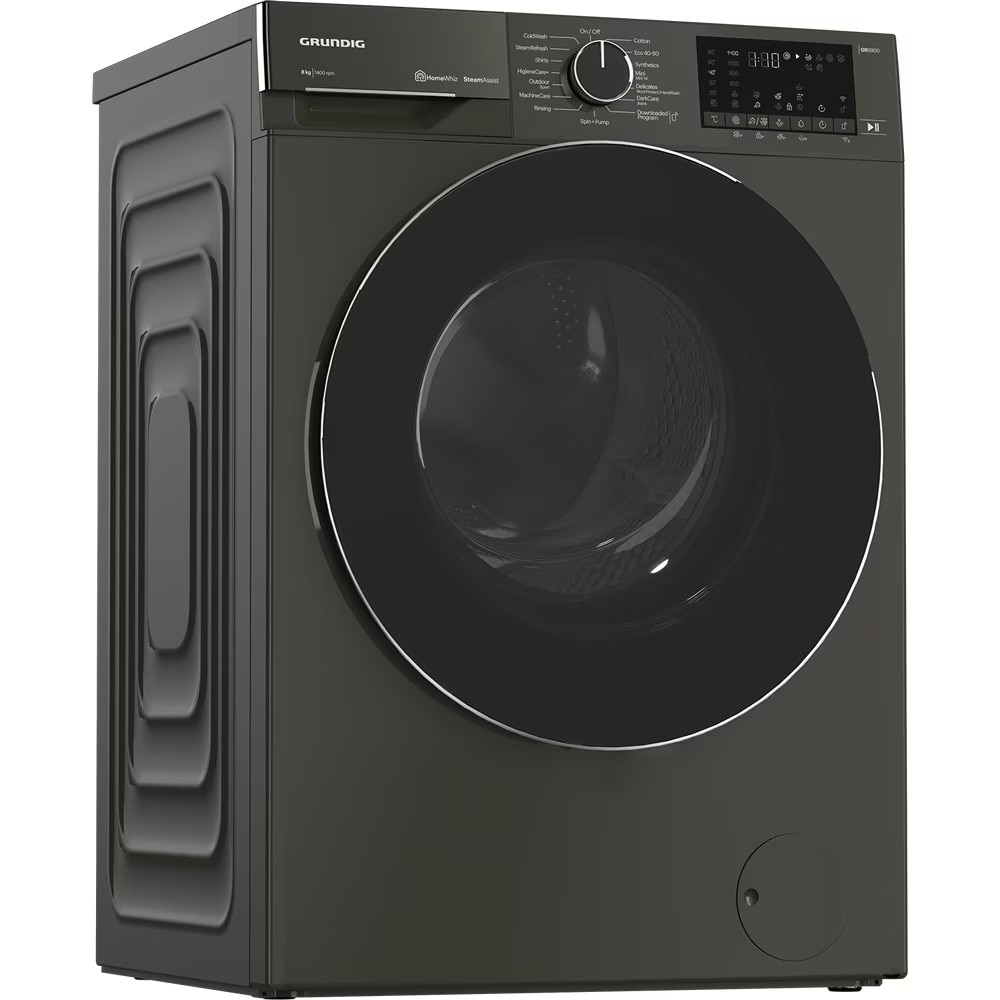 Masina de Spalat Rufe Frontala GRUNDIG GW9P88418MB2 ES, SteamAssist, 8 kg, 1400 rpm, Clasa A, Wi-Fi, Gri Inchis