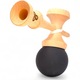 Kendama KBR, din lemn, Solid rubber, negru