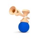 Kendama KBR, din lemn, Solid rubber, albastru
