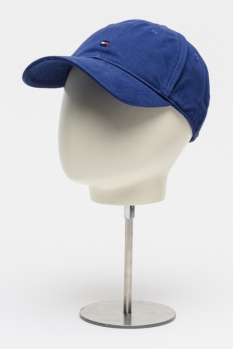 Tommy Hilfiger, Шапка Flag '85 от органичен памук, Тъмносин