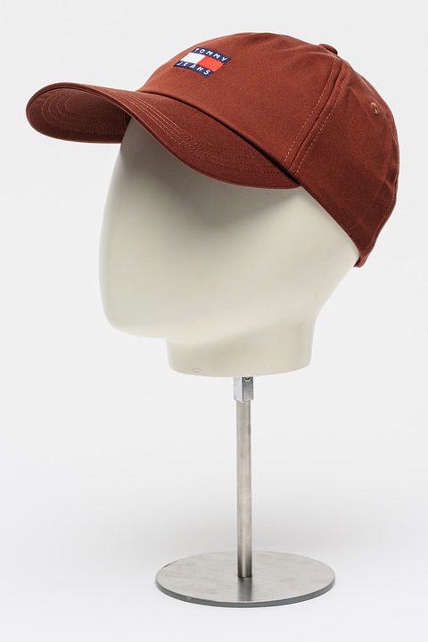 Tommy Jeans, Шапка Heritage от органичен памук, Керемидено червено