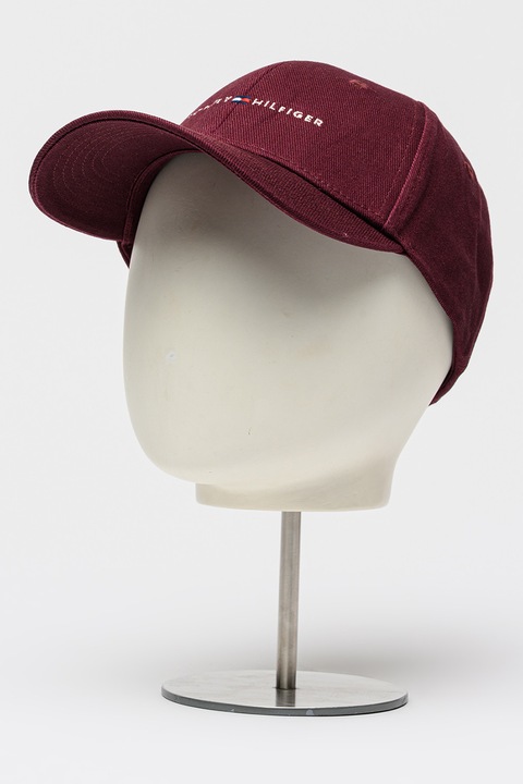 Tommy Hilfiger, Бейзболна шапка Foundation с бродирано лого, Тъмновиолетов