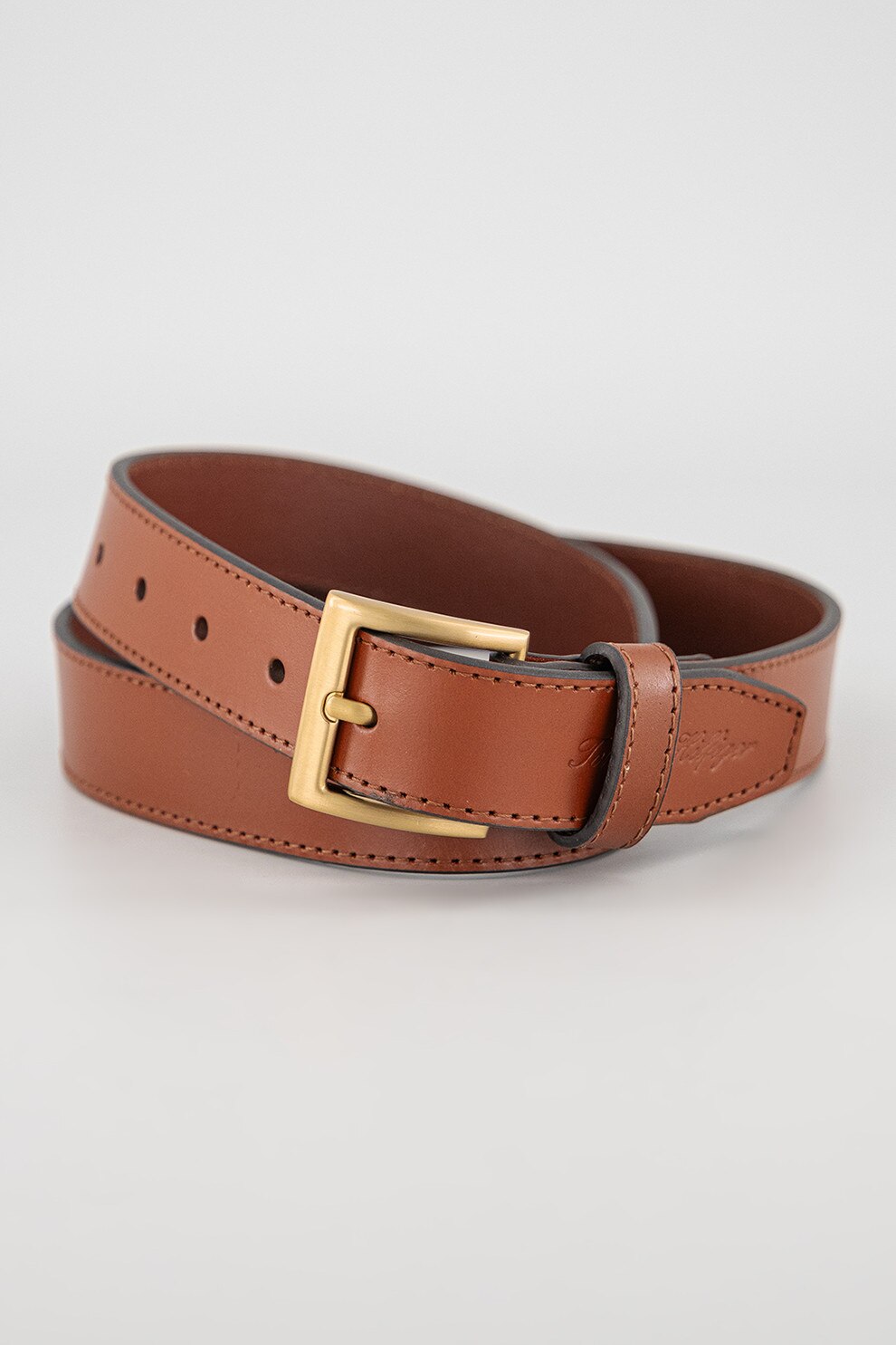 Tommy Hilfiger, Curea de piele Soho, Maro cognac, 100