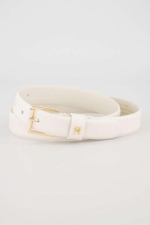 Tommy Hilfiger, Curea din piele cu catarama patrata si monograma, 100