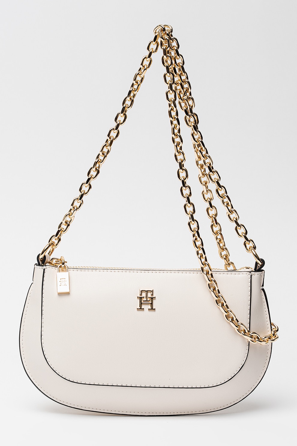 Tommy Hilfiger, Geanta crossbody Poppy Camera Summer, Rosu, Alb