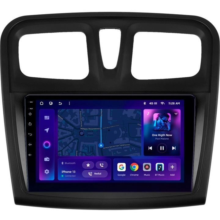 Navigatie Auto MOSS M2 Dacia Logan 2 2016-2020 4+64GB 9" IPS Octa-core 1.6Ghz Android 4G Bluetooth 5.1 DSP