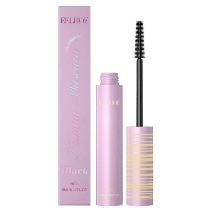 Mascara EELHOE, negru, efect de curbare si volum, formula rezistenta la apa