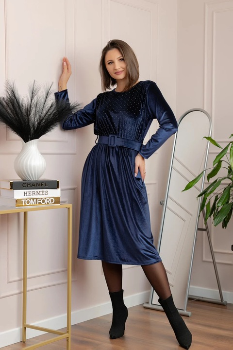 Ovvel ellatott ruha, Tengerészkék, One Size
