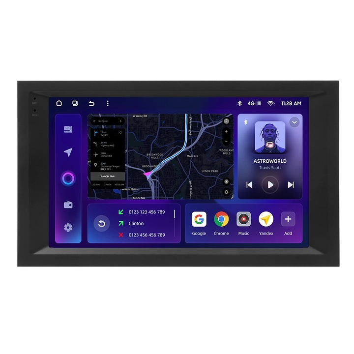 Navigatie Auto MOSS M2 Mercedes-Benz Actros 2011-2023 4+64GB 9" IPS Octa-core 1.6Ghz Android 4G Bluetooth 5.1 DSP