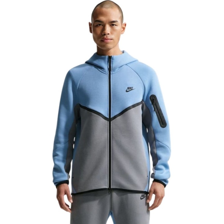 Суичър NIKE Tech Fleece Windrunner FZ 55770, Сив/Син