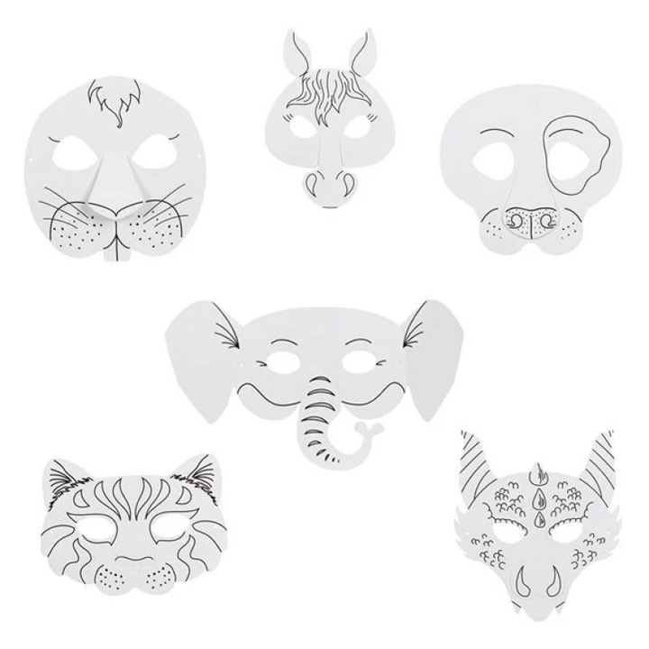 Set Creatie Masti 6 Bucati Diferite Animale, DASINU, accesorii pentru copii