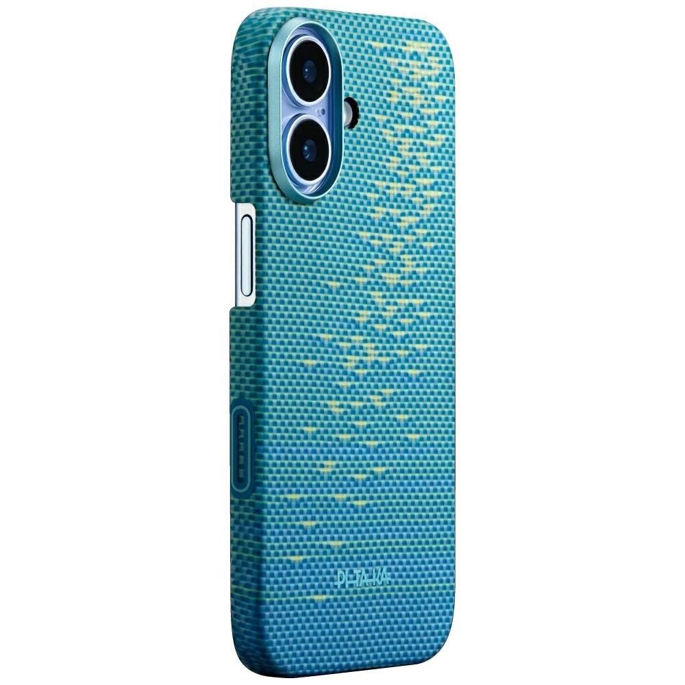 Carcasa Ultra-Slim PITAKA, Aramida, Albastru Lucid, compatibilă cu MagSafe, pentru iPhone 17