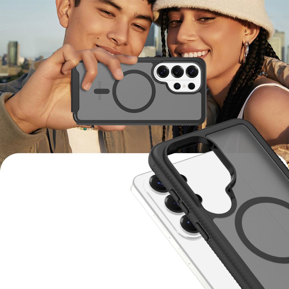 Carcasa 360 grade Tech-Protect Defense cu MagSafe compatibila cu Samsung Galaxy S26 Ultra, Negru