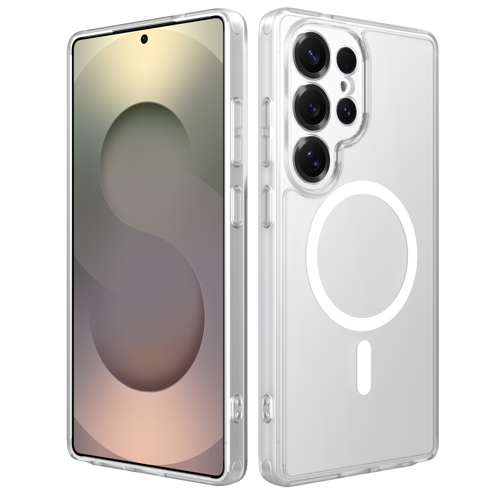 Husa de protectie pentru Samsung Galaxy S25 Ultra, Omelivon, MagSafe, Protectie completa, Anti-Soc, Decupaje Precise, Incarcare Wireless, Materiale Premium, Transparent mat