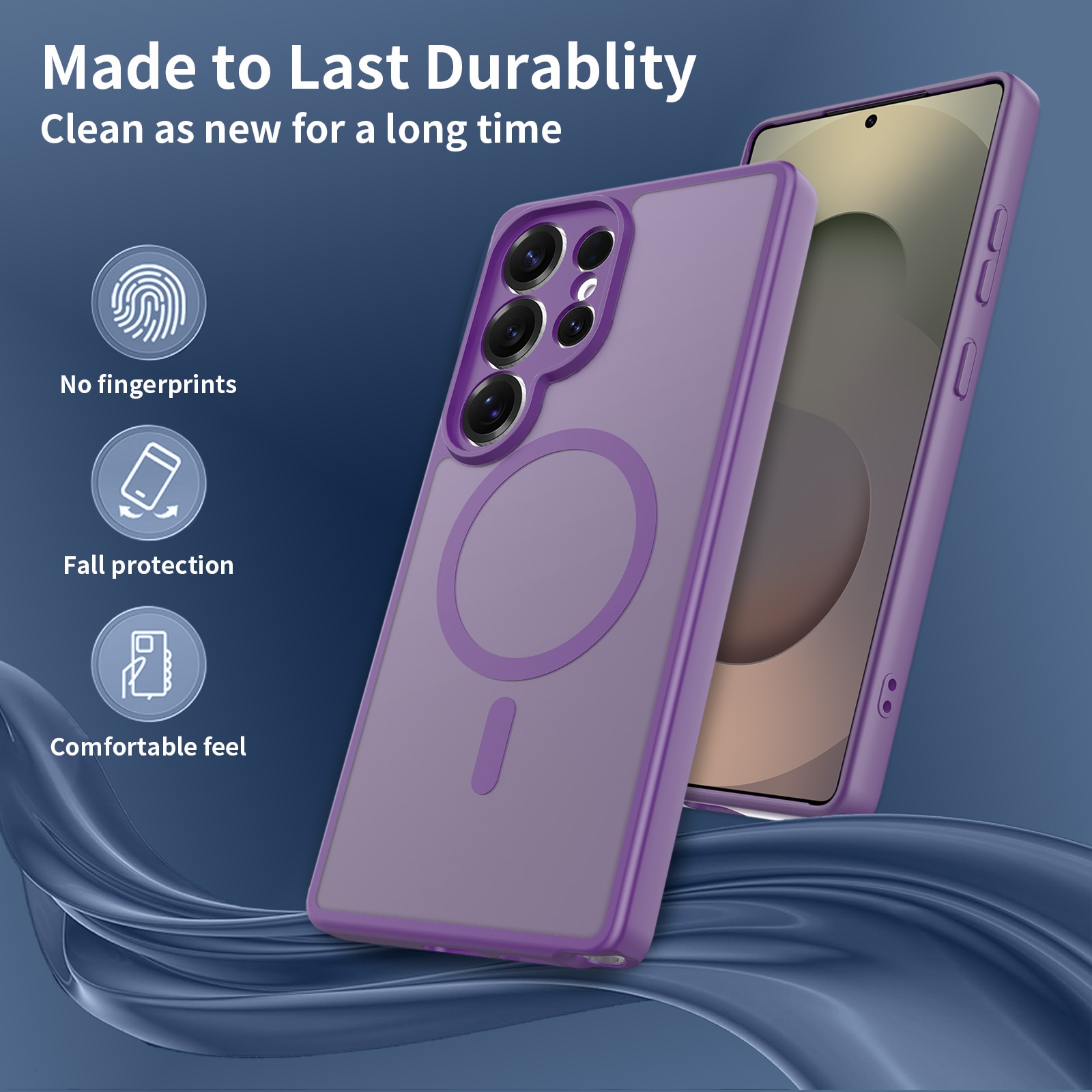 Husa de protectie pentru Samsung Galaxy S25 Ultra, Omelivon, MagSafe, Protectie completa, Anti-Soc, Decupaje Precise, Incarcare Wireless, Materiale Premium, Violet inchis