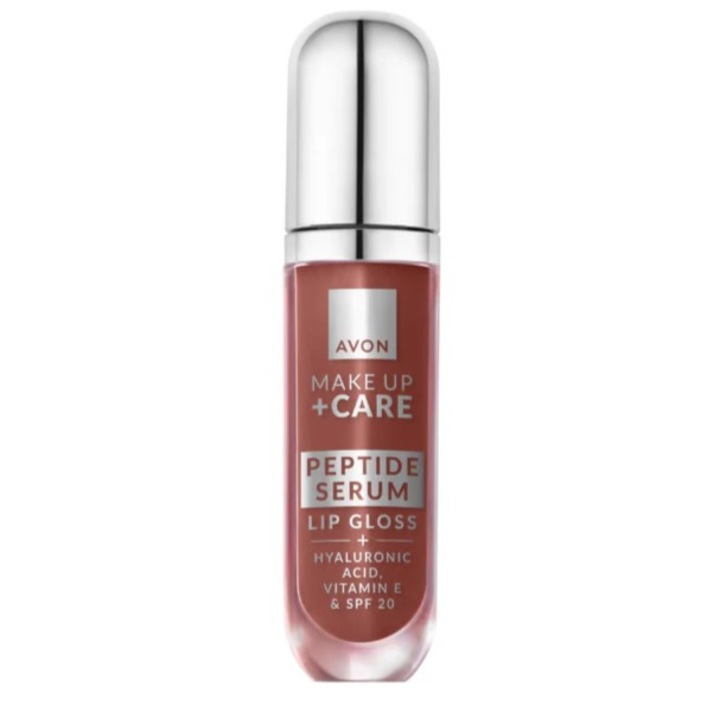 Luciu de buze cu peptide infuzat cu ser MakeUp +Care, Avon, Nourish Nude, 7 ml