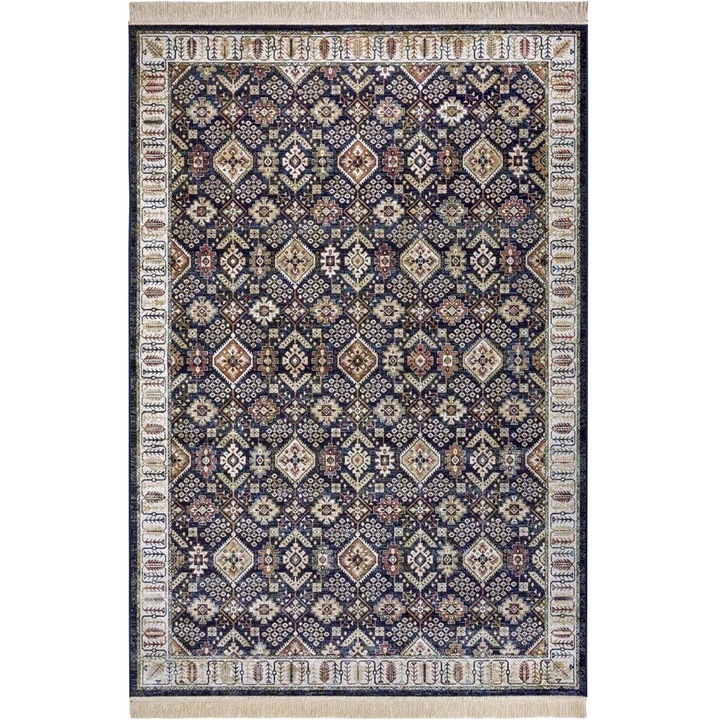 Covor, Nouristan, Acp X Bor147, 100 x 140 cm, Fabricat Din Vascoza, Compatibil Cu Incalzirea Prin Pardoseala, Certificat: Oeko, Tex Standard 100, Ideal Pentru Multe Incaperi, Gri